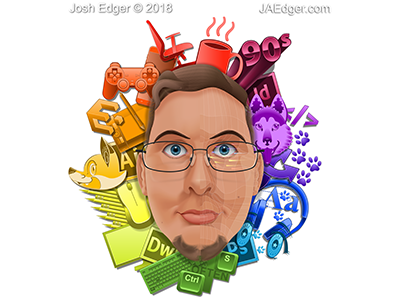 All-Vector [Stylized Ver.] Self-Portrait gradient mesh illustration illustrator jaedger josh-edger self portrait vector