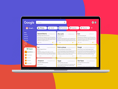 New Material Design for gmail gmail google material design uiux redesign