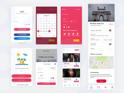 Hertravelmap Application UI app blue branding character clean design experience flat icon identity illustration interface ios minimal mobile type typography ui user ux