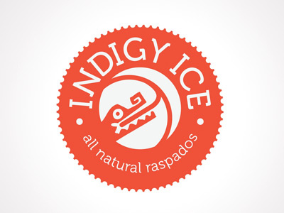 Indigy alligator branding cones ice ice cream logo