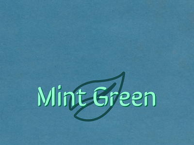 Mint green branding design logo typography