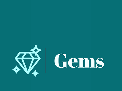 Gems design graphic design logo typography