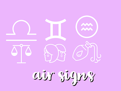 Air signs branding design graphic design logo typography zodiac