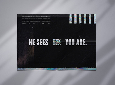 He See's Who You Are 2d bible verse gritty paper texture sermon series