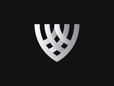 Logo Revision armour coffee gradient grey logo shield stroke stroke icon white white and black