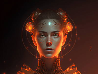 Fire Wraith Goddess design graphic design illustration