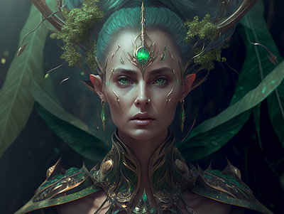 Emerald Forest Goddess design graphic design