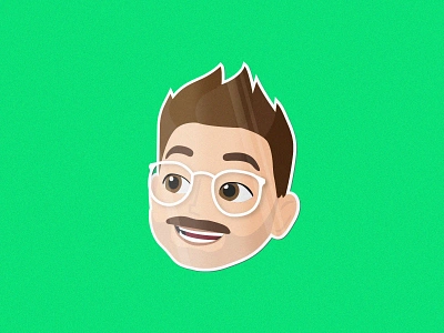 Self Portrait Vector animoji apple elijah glasses green profile profile picture selfportrait smile vector