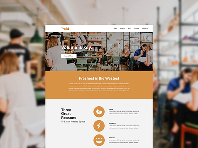 Wasted Space Web Social adobe xd fresh high fidelity orange prototype restaurant space trendy wasted wasted space website xd