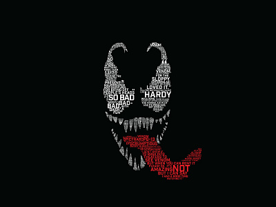 Venom Dribble black critic red and black review type type art typeart typography venom venom movie