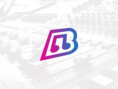 Bass Logo b logo bass dailylogochallange dailylogochallenge gradient logo alphabet music music album music logo studio logo