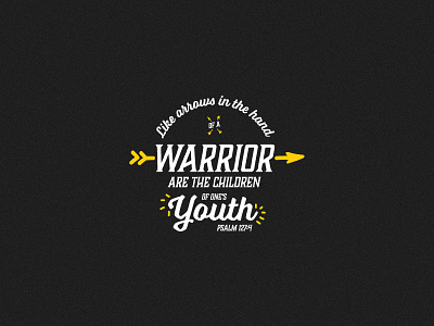 Psalm 127:4 Scripture Poster arrow bible bible verse black black and yellow psalm 127 psalm 127:4 scripture warrior yellow