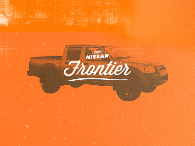 My Truck frontier frontier truck gradient map nissan orange truck type typography