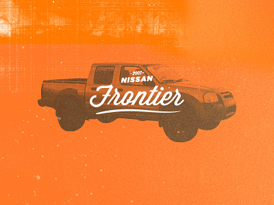 My Truck frontier frontier truck gradient map nissan orange truck type typography
