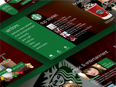Starbucks App for Nokia concept metro nokia starbucks ui ux windows phone