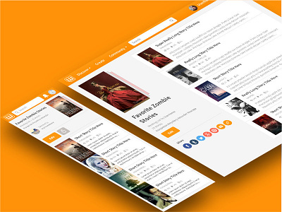 Wattpad Reading Lists Redesign app grid list reading redesign responsive ui ux wattpad web