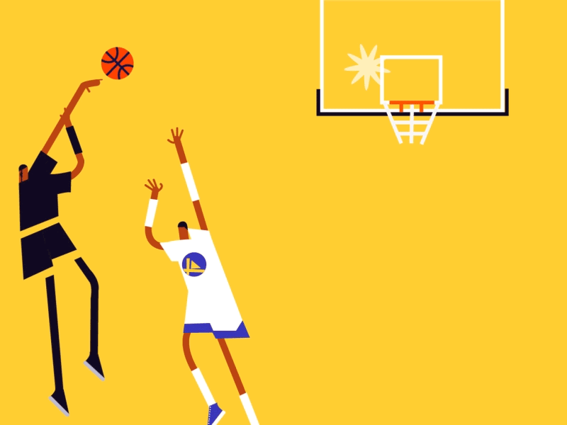 basketball behind the scenes 2d animation design flat hello icon illustration logo type vector