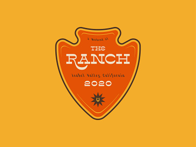 Weekend At The Ranch arrow arrowhead badge california country country western cowboy digital illustration horseshow illustration logo logo badge logo design outside ranch typography vector western