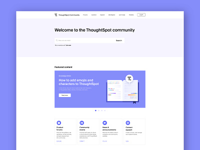 ThoughtSpot Community community digital illustration graphic design illustration landing page startup tech ui ux vector web website