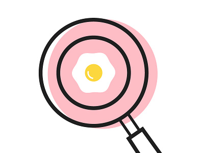 Sunny side up breakfast cooking egg food frying pan healthy food icon logo logomark morning pan sunny side up