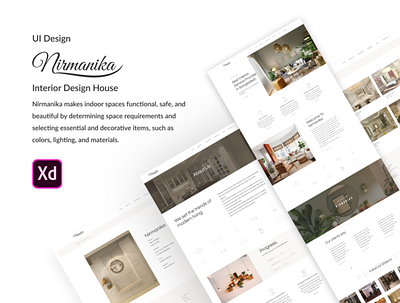 Nirmanika - UI Design - Adobe XD adobe xd app branding design interior house ui landing page shahnajparvin77 ui ui design uiux