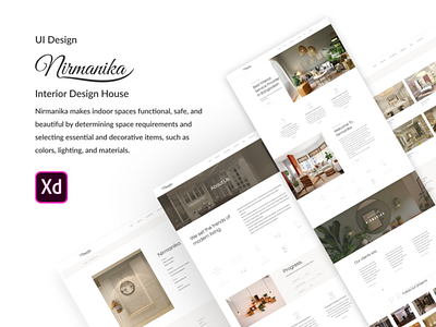Nirmanika - UI Design - Adobe XD