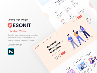 ESONIT - Landing Page - UI Design - PSD