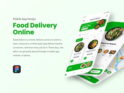 Food Delivery Online - Mobile APP Design - Figma app design food app food delivery app illustration landing page mobile app shahnajparvin77 ui ui design uiux