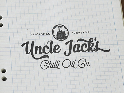 Uncle Jack's Logo chilli hipster jacks logo mock oil uncle up vintage