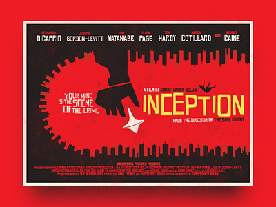 Inception Poster abstract bass inception movie poster saul vector
