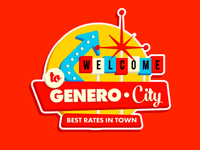 Welcome to Genero•City century mid mule retro sticker