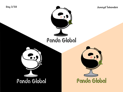 Panda Global Logo branding creative design freelance jobs freelancing graphic design illustration logo typography ui vector