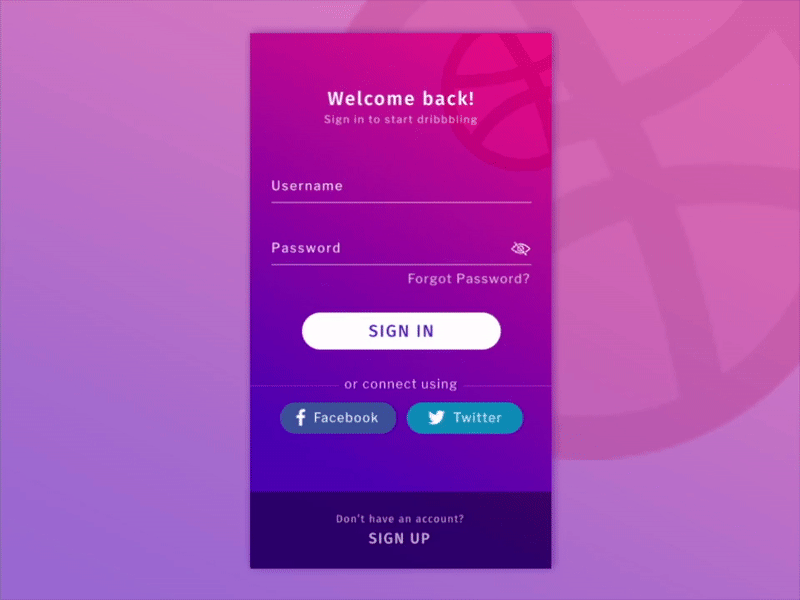 Facebook Login - UI Challenge