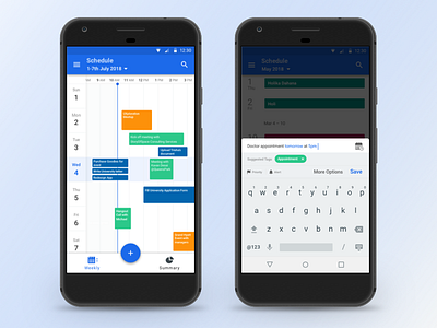 Schedule App android app create ui weekly schedule
