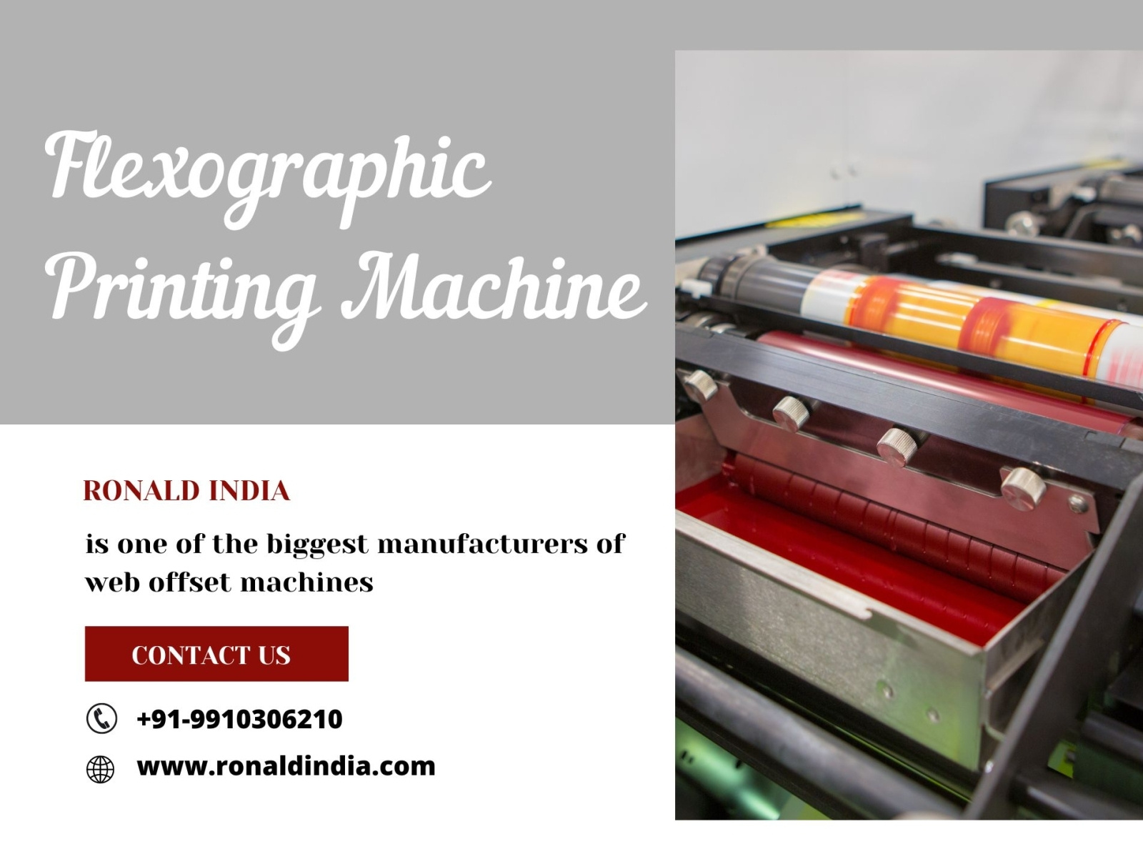 Flexographic Printing Machine Ronald  Offset Pvt. Ltd. by Ronald