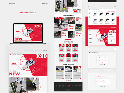 New Balance Store | Concept Design concept fashion footwear new balance shoes sneakers sports store web webdesign