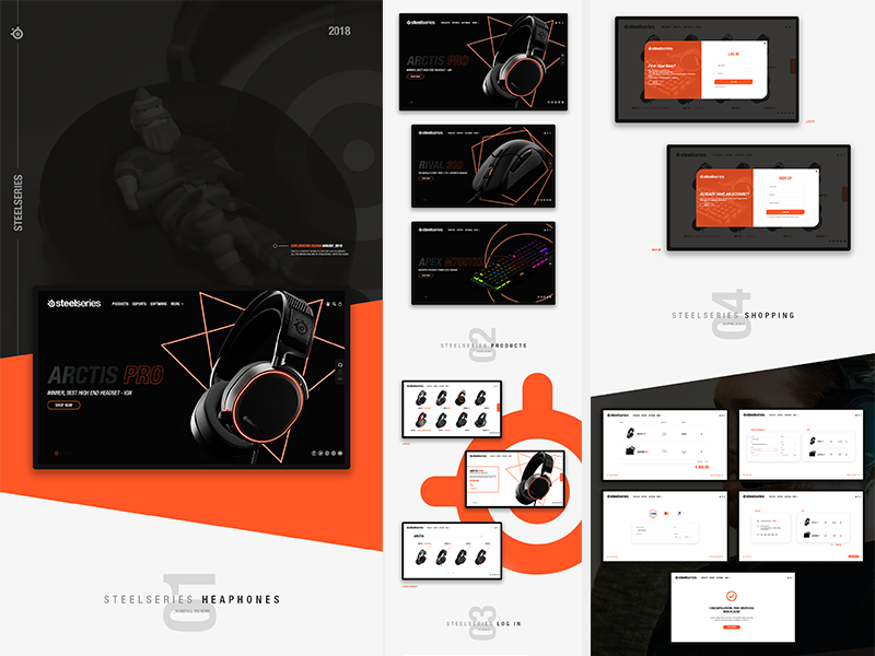 SteelSeries Concept site by Adriana on Dribbble