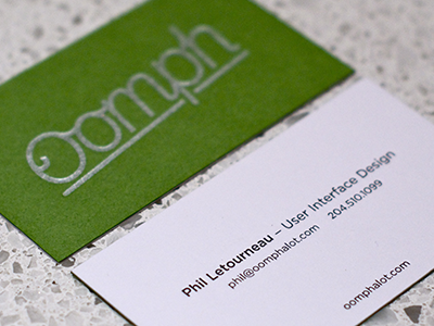 Business Cards business card oomph print