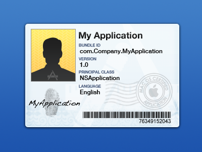 Application ID Card bodega