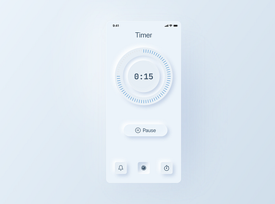 Soft UI Mobile Timer mobile app neumorphism softui timer