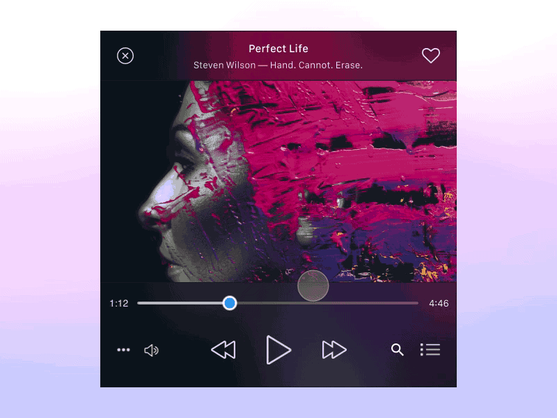 Music player challenge dailyui music player principleapp sketchapp ui ux