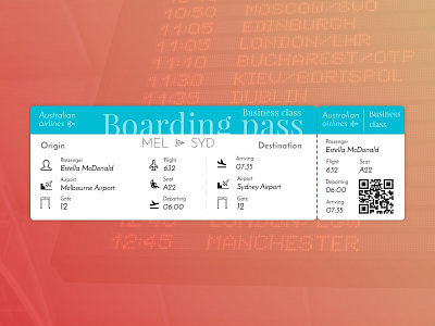 Boarding pass 024 challenge dailyui sketchapp ui ux