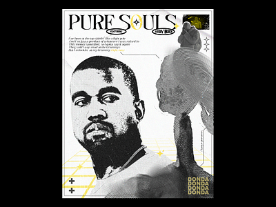 Kanye West // Pure Souls Artwork branding design graphic design illustration typography
