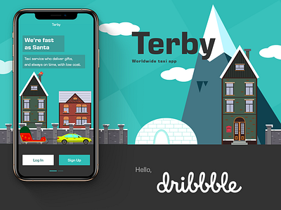 Terby - Taxi App app design illustration mobile ui ux vector
