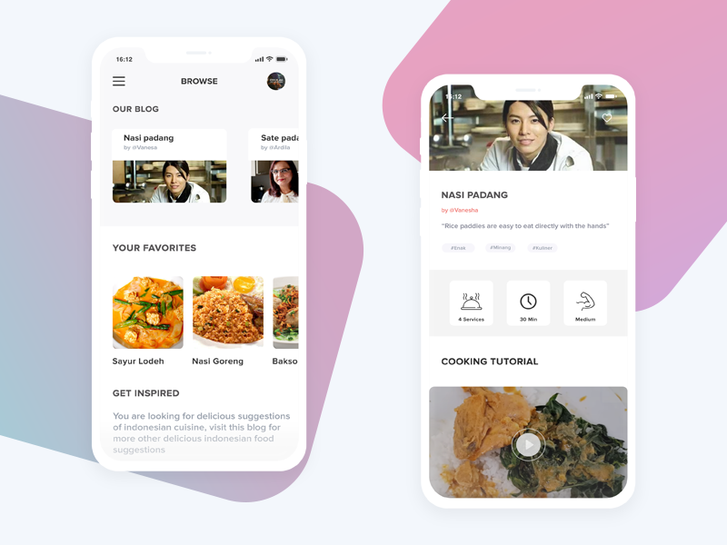 Recipe app by Fadillah Akbar Nasution on Dribbble