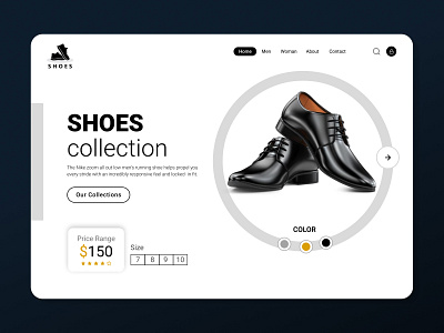 Header design for shoe website