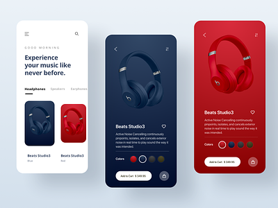 Music Systems Store | E Commerce App ecommerce app gadgets headphones mobile app design music product design shopping app store app tech ui ux