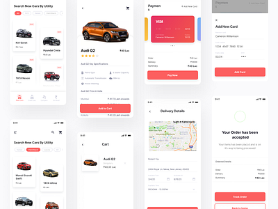 Car shopping App UI app ui car app car rental mobile app design old car pre owned car product design ui ux