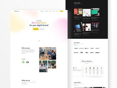 Design Studio Company - Landing Page Design design agency design studio landing page web design website design website ui