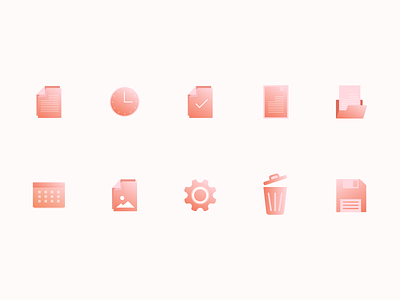 Gradient icon set